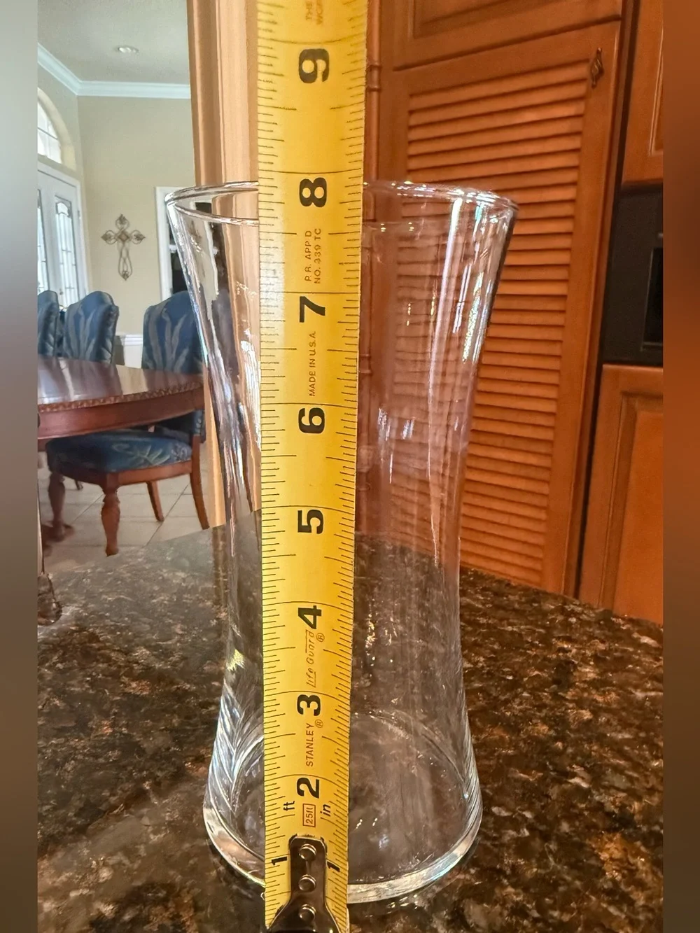 Elegant Clear Glass Hurricane Vase